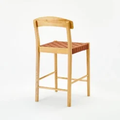 Cliff Haven Solid Wood With Woven Seat Counter Height Barstool - Threshold™ Designed With Studio McGee -Baxton Studio Shop GUEST 274e9a33 2d06 4b98 9b45 c24c037839c0
