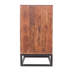 Wooden Dresser Or Display Unit With Metal Base Brown And Black - The Urban Port -Baxton Studio Shop GUEST 2775b1e0 69b8 44b7 a015 44ecae0d807a