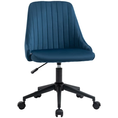 Vinsetto Mid-Back Office Chair, Velvet Fabric Swivel Scallop Shape Computer Desk Chair For Home Office Or Bedroom 7 Vinsetto Mid-Back Office Chair, Velvet Fabric Swivel Scallop Shape Computer Desk Chair For Home Office Or Bedroom - Image 7