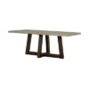 Rectangle Elodie Concrete/Oak Dining Table Dark Gray - Armen Living