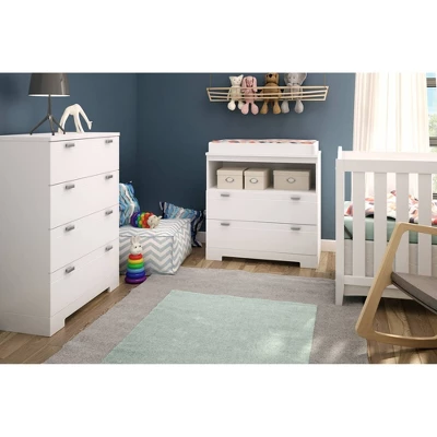 Reevo 4-Drawer Chest Pure White - South Shore 1 Reevo 4-Drawer Chest Pure White - South Shore