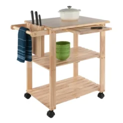 Utility Cart With Cutting Board Wood/Natural - Winsome -Baxton Studio Shop GUEST 282b806b e07e 413d 9912 df8acae364c1