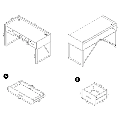 Angelica 3 Drawer Writing Desk Walnut - Coaster 13 Angelica 3 Drawer Writing Desk Walnut - Coaster - Image 13