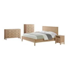 5pc Arden Wood Bedroom Set With Two 2 Drawer Nightstands Light Driftwood - Alaterre Furniture -Baxton Studio Shop GUEST 290f11e7 3e0f 4782 8931 1f53925259ab