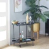 Contemporary Metal Bar Cart Black - Olivia & May