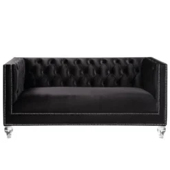 67" Heibero Sofa Black Velvet - Acme Furniture -Baxton Studio Shop GUEST 295282fc 7a5f 4fe1 b2a0 5c1209efd895