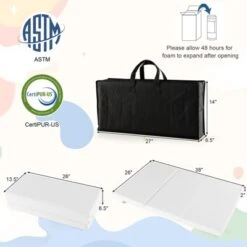 Babyjoy Tri-fold Pack And Play Mattress Topper 38" X 26" Mattress Pad W/ Carrying Bag -Baxton Studio Shop GUEST 296171fe 14f5 45ad afd3 3edb885b9c54