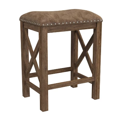 Set Of 2 Willow Bend Counter Height Barstool Walnut/Brown- Hillsdale Furniture 3 Set Of 2 Willow Bend Counter Height Barstool Walnut/Brown- Hillsdale Furniture - Image 3