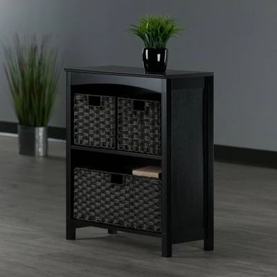 30" 4pc Terrace Storage Shelf With Baskets Espresso/Chocolate - Winsome 18 30" 4pc Terrace Storage Shelf With Baskets Espresso/Chocolate - Winsome - Image 18