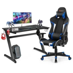 Costway Z-Shaped Racing Style Desk & Massage Gaming Chair Set For Home Office 22 Costway Z-Shaped Racing Style Desk & Massage Gaming Chair Set For Home Office -Baxton Studio Shop GUEST 299f8e86 beb4 43fc b482 1679ac9a917d