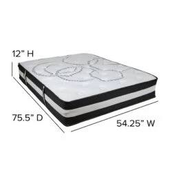 Emma And Oliver 12" Mattress & Gel Memory Foam Topper Bundle Set -Baxton Studio Shop GUEST 29bc5bf7 cce3 4ca4 8232 95e6fb60974e