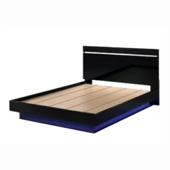 3pc Cavatao Bed With 2 Nightstands Black/Chrome - MiBasics -Baxton Studio Shop GUEST 2a5c315e 071c 49c7 91d6 08a68ef12e5c