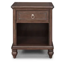 King Southport Bed Nightstand Dresser And Mirror Dark Aged Oak - Home Styles