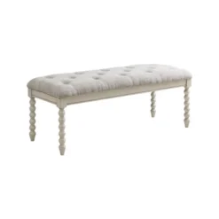 Beckett Tufted Accent Bench Light Gray/Natural - Madison Park Signature -Baxton Studio Shop GUEST 2aa44de6 a1e7 467f 996f a19d59bc5951