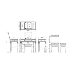 Adler Vanity Set White - Linon -Baxton Studio Shop GUEST 2aff375d bfb3 425f 8533 388c89f4a1be