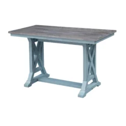 Skye II Counter Height Dining Table Blue - Treasure Trove Accents