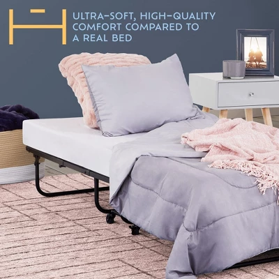 Hayward Heyward Folding Bed With Mattress For Adults, 5" Guest Bed Foldable 1 Hayward Heyward Folding Bed With Mattress For Adults, 5" Guest Bed Foldable