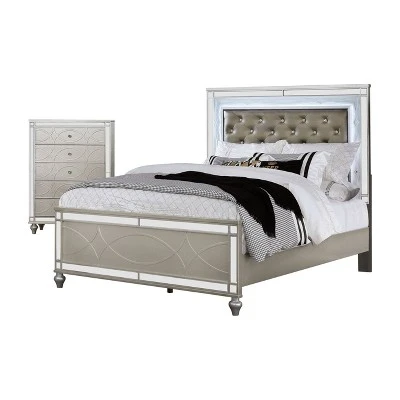 2pc La Mesa Bed And Chest Set Silver - HOMES: Inside + Out 8 2pc La Mesa Bed And Chest Set Silver - HOMES: Inside + Out - Image 8