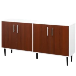 HOMCOM Modern Sideboard, Buffet Cabinet, Console Table With Adjustable Shelves, Anti-Topple Design, And Large Countertop, Brown -Baxton Studio Shop GUEST 2bd9b3f6 78e9 46ab a2f0 3c66c2224a02