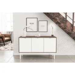 Sienna Sideboard Walnut/White - Polifurniture -Baxton Studio Shop GUEST 2bf2460d 8245 40b4 a308 87627f78ddfd
