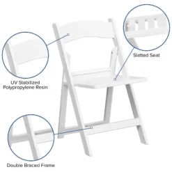 Flash Furniture 2 Pack HERCULES Series 1000 Lb. Capacity White Resin Folding Chair With Slatted Seat -Baxton Studio Shop GUEST 2d44f427 5246 4d63 a22c c77b2633a71d 1