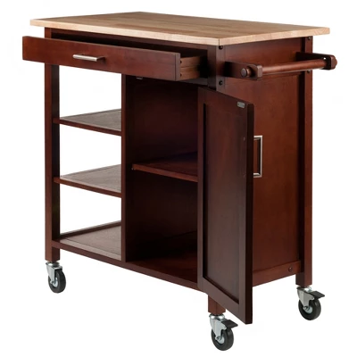 Marissa Kitchen Cart Walnut - Winsome 1 Marissa Kitchen Cart Walnut - Winsome