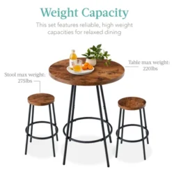 Best Choice Products 3-Piece Bistro Set, Modern Round Counter Height Dining Set W/ 2 Stools, Metal Frame -Baxton Studio Shop GUEST 2d61febd 2a3e 4db7 8a07 15fba3d5a6f1