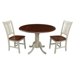 42" Dual Drop Leaf Dining Table With 2 San Remo Splat Back Chairs - International Concepts 9 42" Dual Drop Leaf Dining Table With 2 San Remo Splat Back Chairs - International Concepts -Baxton Studio Shop GUEST 2d7ce8f9 195e 4fc9 b255 74d1cdc1533e