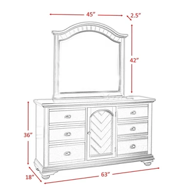 5pc Full Addison Panel Bedroom Set Dove White - Picket House Furnishings 11 5pc Full Addison Panel Bedroom Set Dove White - Picket House Furnishings - Image 11