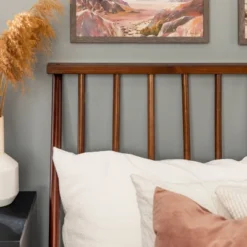 Boho Solid Wood Spindle Platform Bed - Saracina Home -Baxton Studio Shop GUEST 2e030a6f 4f27 4e38 93bf c028f836cd37