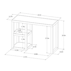 Carson Wood Writing Desk With Storage White - Threshold™ -Baxton Studio Shop GUEST 2e25fab9 58e1 4d1d ab2f 351e9f9fb385