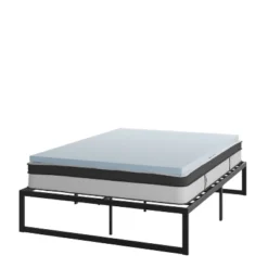 Flash Furniture 14 Inch Metal Platform Bed Frame With 10 Inch Pocket Spring Mattress In A Box And 2 Inch Cool Gel Memory Foam Topper 31 Flash Furniture 14 Inch Metal Platform Bed Frame With 10 Inch Pocket Spring Mattress In A Box And 2 Inch Cool Gel Memory Foam Topper -Baxton Studio Shop GUEST 2e2c8116 2ef8 48c4 9d1e 8de94246f0ae
