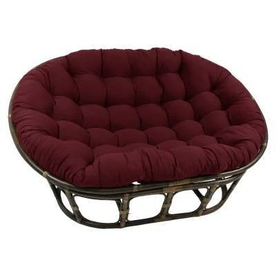 63"x45" Double Papasan With Twill Cushion - International Caravan 6 63"x45" Double Papasan With Twill Cushion - International Caravan - Image 6
