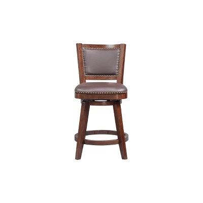 24" Broadmoor Swivel Counter Height Barstool Cappuccino Brown - Boraam 2 24" Broadmoor Swivel Counter Height Barstool Cappuccino Brown - Boraam - Image 2