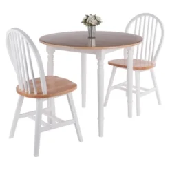 3pc Sorella Dining Table Set Natural/White - Winsome -Baxton Studio Shop GUEST 2e854425 0cdf 44bb 9eda c17cf3456d21