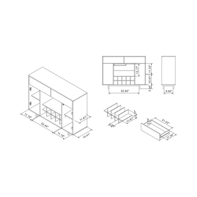 Hyme Two-Tone Buffet Server Wenge - MiBasics 8 Hyme Two-Tone Buffet Server Wenge - MiBasics - Image 8