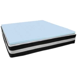 Emma And Oliver 12" Mattress & Gel Memory Foam Topper Bundle Set -Baxton Studio Shop GUEST 2f26019c a7c4 42f1 877b 2772c078eac0