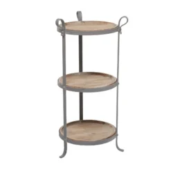 Industrial Metal Round Tiered Table Gray - Olivia & May -Baxton Studio Shop GUEST 2fde5217 8c88 4cc0 b390 d8cd9f21d12f