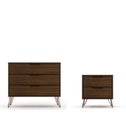 Rockefeller Dresser And Nightstand Set - Manhattan Comfort -Baxton Studio Shop GUEST 3064ed14 bef2 4608 877e 5467542be594