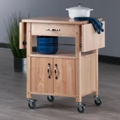 Rachael Kitchen Cart Beech - Winsome -Baxton Studio Shop GUEST 3075f3e8 1e75 4742 a614 110150dc4786