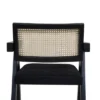 Jennifer Taylor Home Milan 29.5 Inch Modern Resin Webbing Back Bar Stool With Arms, Set Of 3, Ebony Black Boucle