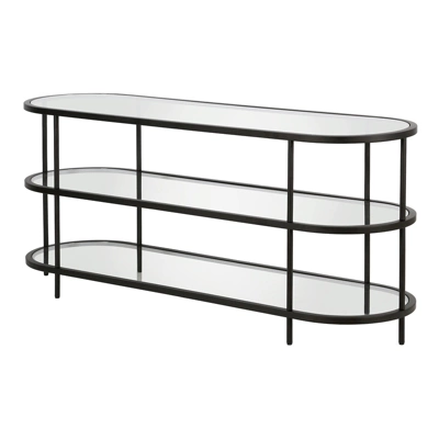 Black Bronze Oval TV Stand - Henn&Hart 6 Black Bronze Oval TV Stand - Henn&Hart - Image 6