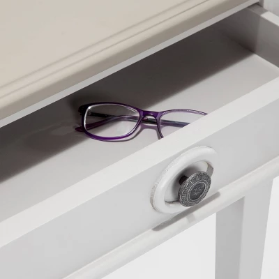 Benson End Table Nightstand With Drawers Light Gray - Finch 4 Benson End Table Nightstand With Drawers Light Gray - Finch - Image 4