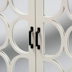 Garcelle Wood And Mirrored Glass 2 Door Sideboard White - Baxton Studio -Baxton Studio Shop GUEST 3368ac9e 61b2 4cfe ac85 8fe173d99200