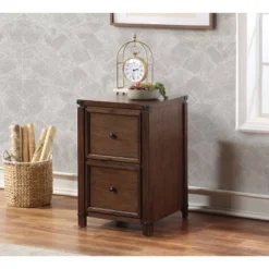 2 Drawers Baton Rouge File Cabinet - OSP Home Furnishings -Baxton Studio Shop GUEST 338a7d53 20ee 4d28 8115 b43d4208e485