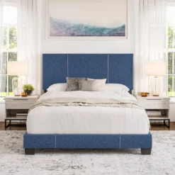 Full Lucena Linen Upholstered Full Bed Frame Blue Boyd Sleep Eco Dream -Baxton Studio Shop GUEST 33c66906 3dda 42e2 a04f 6e3937dcad44