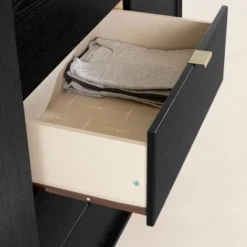 Hype Door Chest With 5 Drawers Black Oak/Faux Carrara Marble - South Shore -Baxton Studio Shop GUEST 3457dced 41e1 409a b775 89068f5f2530