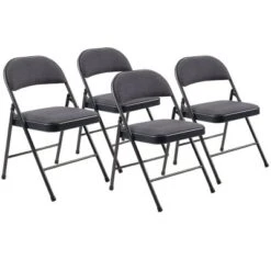 Set Of 4 Fabric Padded Folding Chairs - Hampden Furnishings -Baxton Studio Shop GUEST 34894de7 58e8 41cb bc7e 58aa67c0cdb5