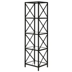 18" Wide Black Bronze Bookcase - Henn&Hart -Baxton Studio Shop GUEST 355b1afe a4ad 4357 9b83 5ce73621cfe9