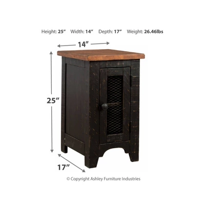 Valebeck Chair Side End Table Black/Brown - Signature Design By Ashley 3 Valebeck Chair Side End Table Black/Brown - Signature Design By Ashley - Image 3